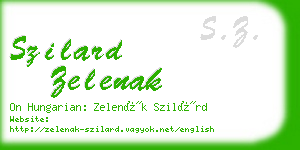 szilard zelenak business card